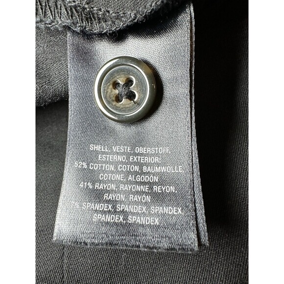 Anthropologie The Essential Slim Black Straight Crop Pants Women's SIZE 16 - Picture 5 of 9